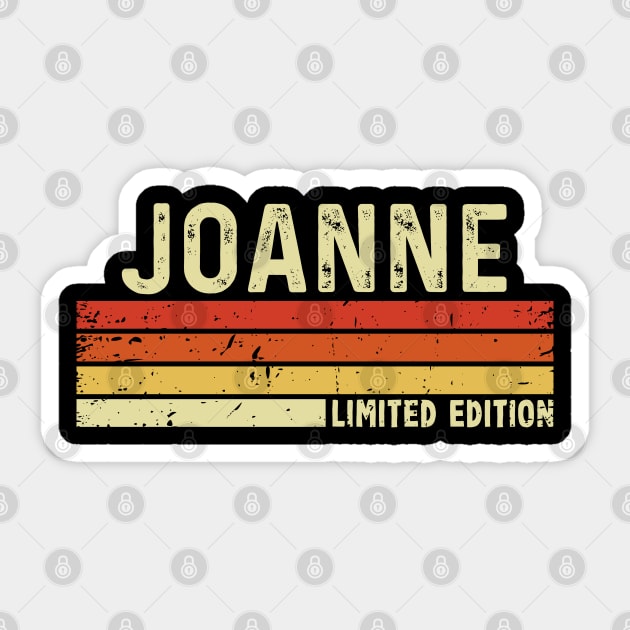 Joanne Name Vintage Retro Limited Edition Gift Joanne Sticker